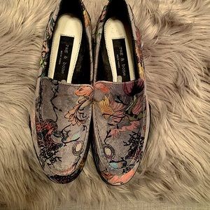 Rag & Bone velvet floral loafers